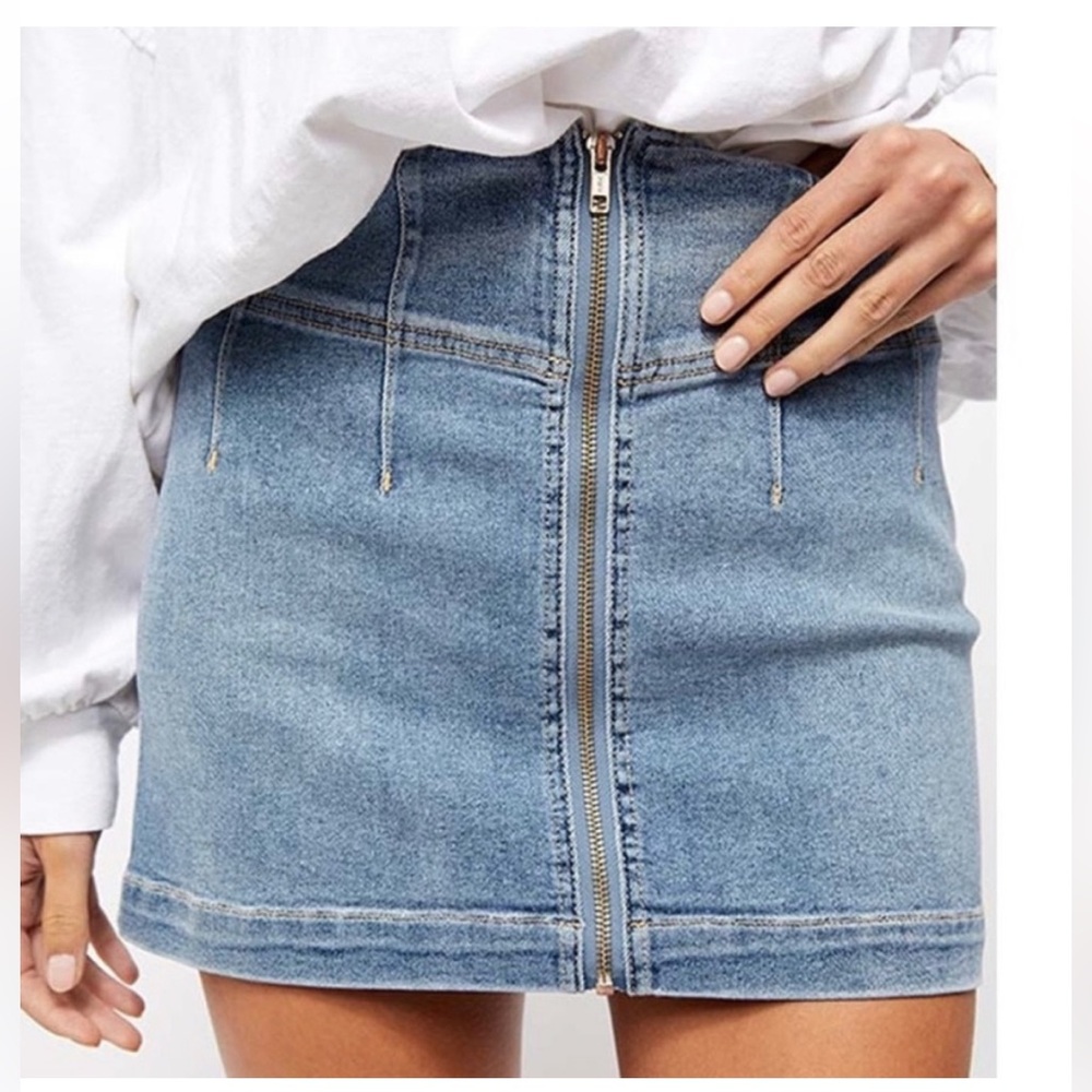 We The Free Jean Virgo Mini Skirt Size 29